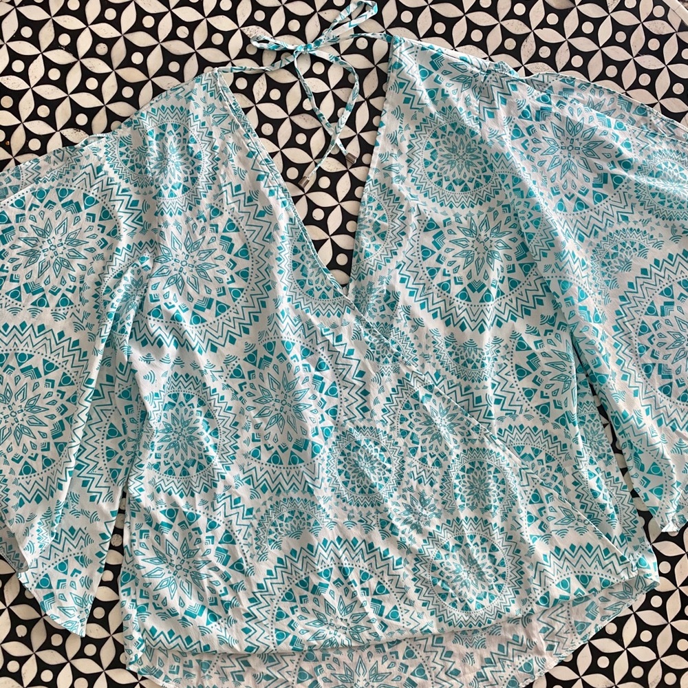 Love Sam, Anthropologie Layered Blouse w/ Tie Back